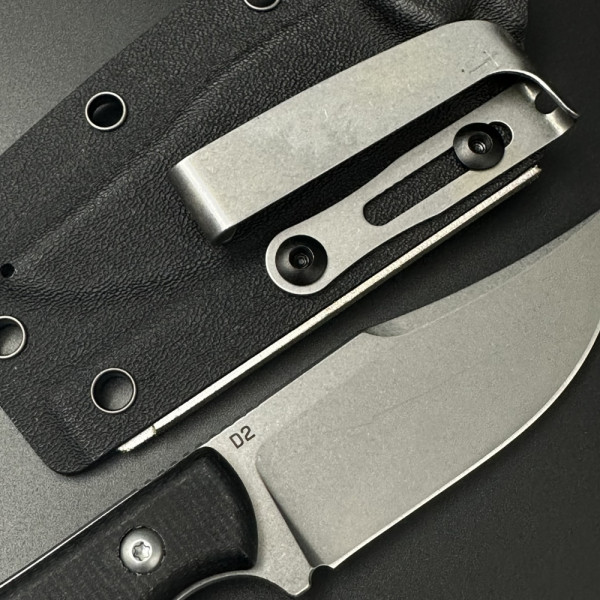 Испански ултра нож El TORERO COMPACTO, стомана D2, тактическа кания KYDEX с клипс за колан